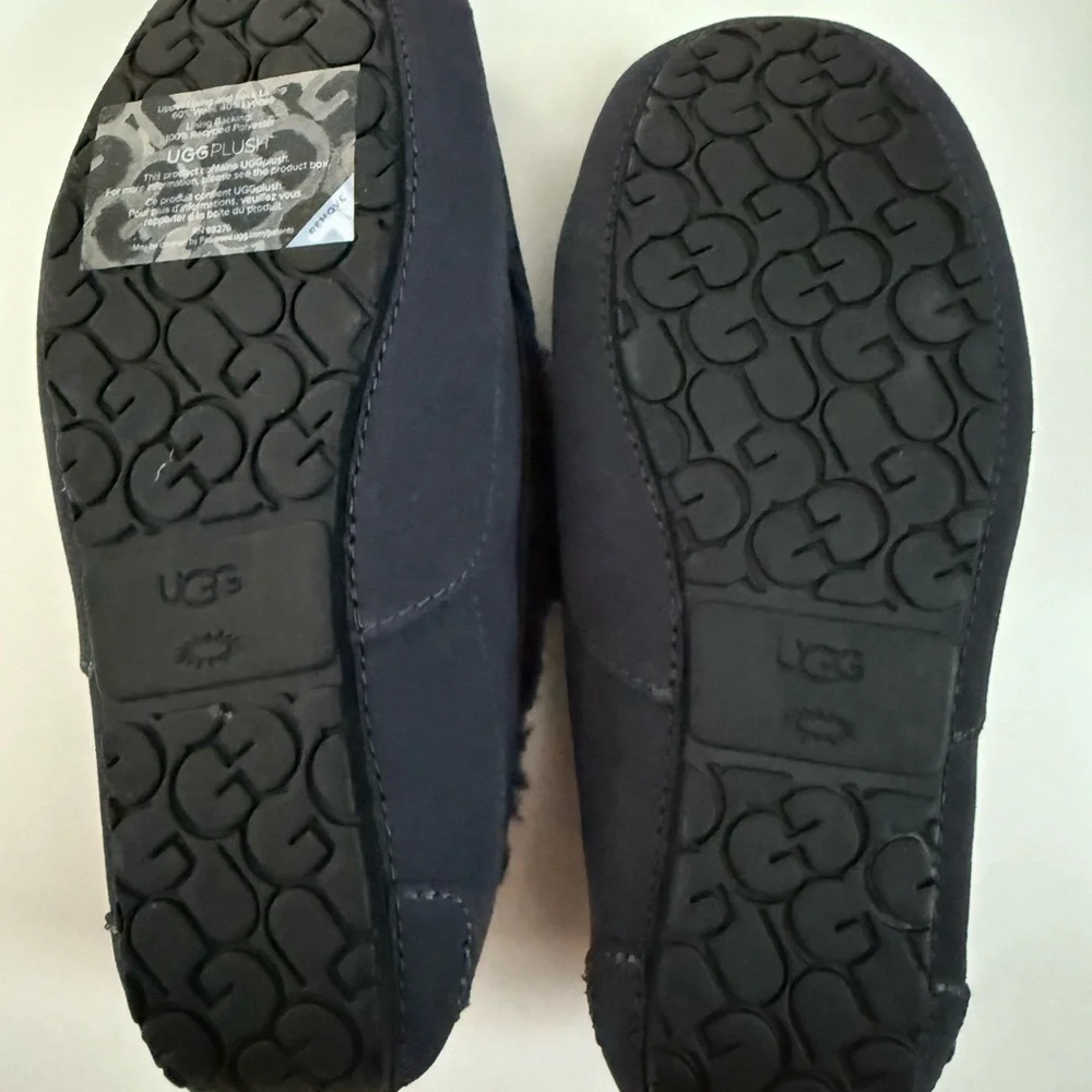 UGG Kids Gray Fur-Lined Moccasins